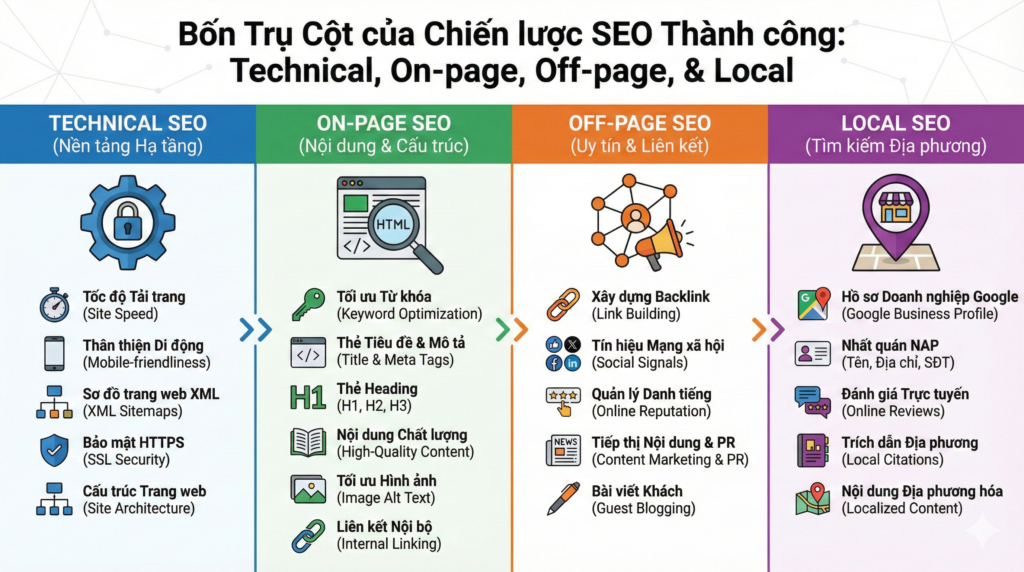 4 trụ cột SEO