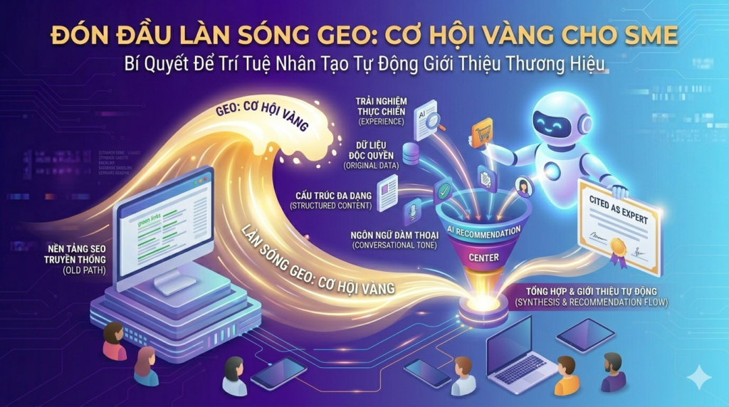 GEO: Bí Quyết Để Trí Tuệ Nhân Tạo "Tự Động" Giới Thiệu Thương Hiệu Của Bạn